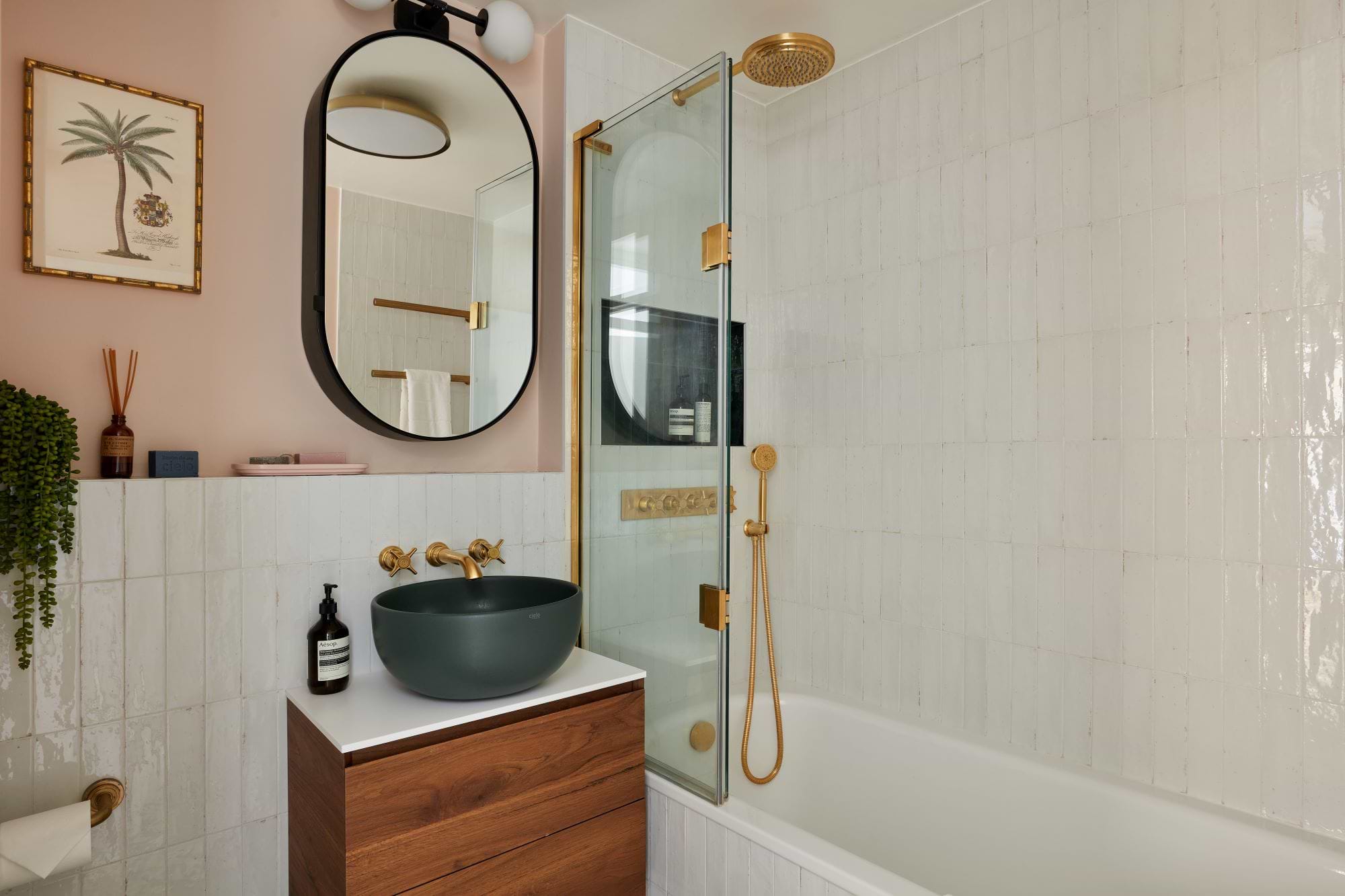 Pink and Green Bathroom Designs