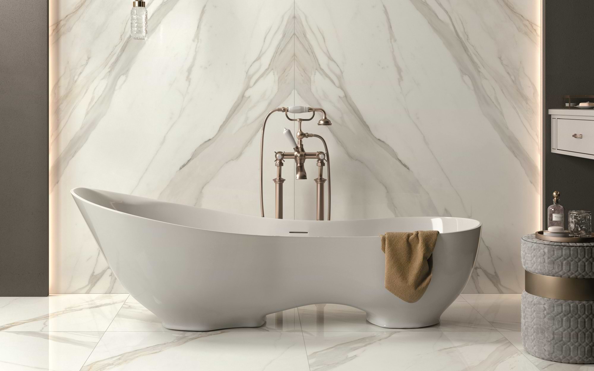 Can I use the same bathroom tiles on the wall and floor?