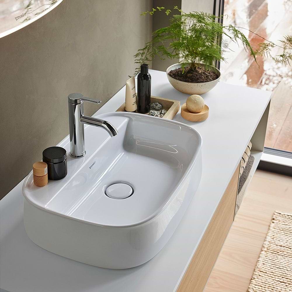 Duravit Zencha Ground Washbowl 550mm with Tap Platform | Bathroom
