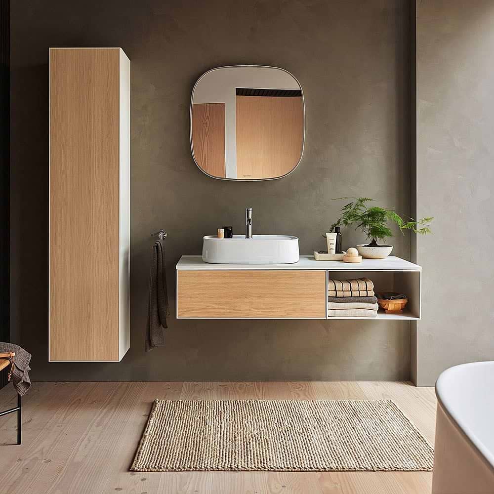 ミニマルジーク　Towa Duravit Zencha Ground Washbowl 550mm with Tap Platform | Bathroom