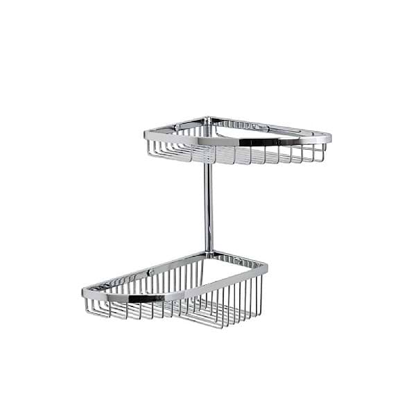 Complementi Double Corner Offset Shower Basket