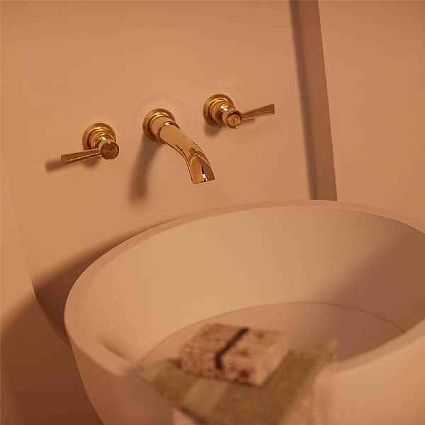 C.P. Hart Epoch Lever Wall-Mounted 3-Piece Basin Mixer 185-215mm without Waste