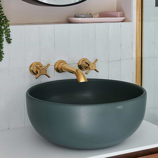 C.P. Hart Epoch Wall-Mounted 3-Piece Basin Mixer 185-215mm without Waste