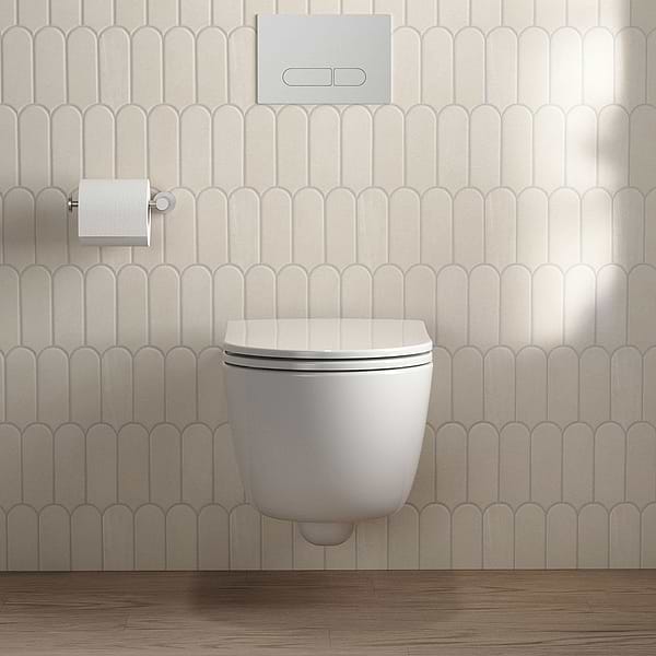 C.P. Hart Kali Rimless Compact Wall-Mounted Pan 490mm