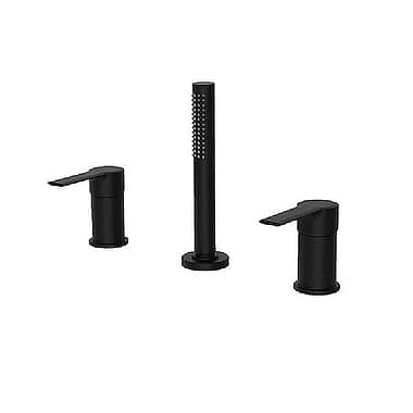 C.P. Hart Mast 3 Hole Bath Mixer with Handshower