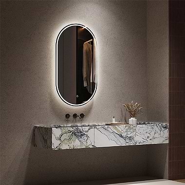 C.P. Hart Mazzini LED Demisting Pill Mirror 500x900mm