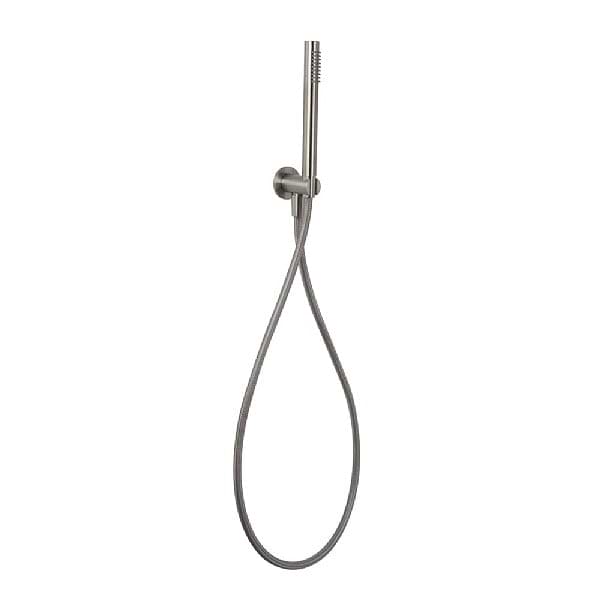 C.P. Hart Spillo Steel Baton Handshower Set with Wall Outlet Bracket