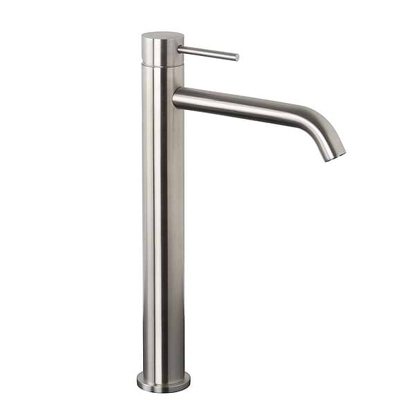 C.P. Hart Spillo Steel Tall Single Lever Basin Mixer with Click Waste