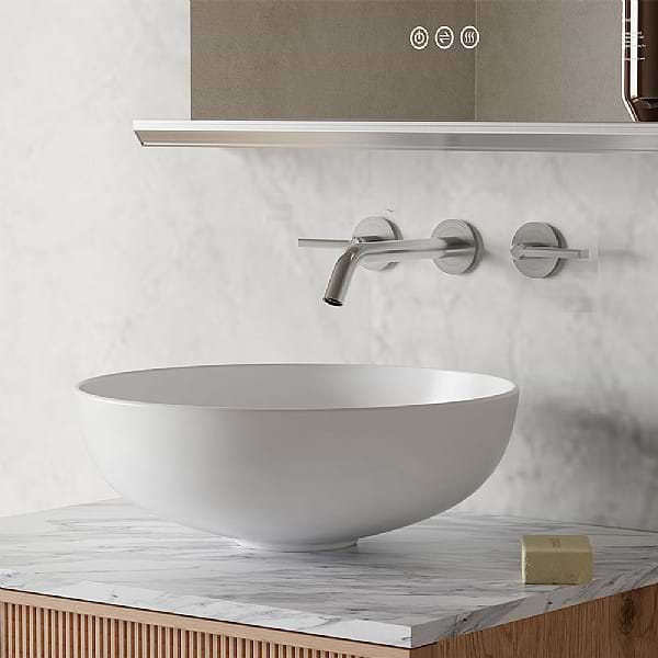 C.P. Hart Dios Wall-Mounted Three Piece Basin Mixer