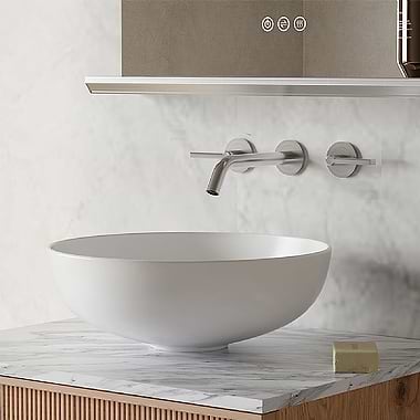 C.P. Hart Dios Wall-Mounted Three Piece Basin Mixer