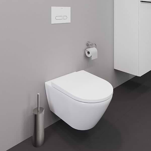 Duravit D-Neo Rimless Wall-Mounted Toilet Set with Invisible Fixation