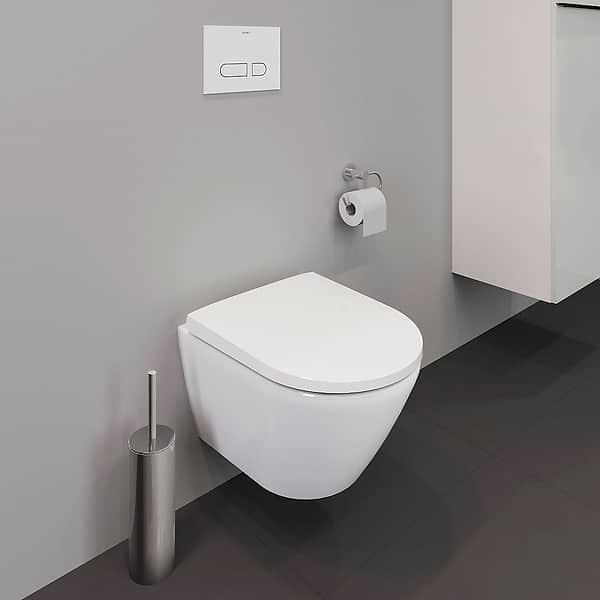 Duravit D-Neo Rimless Compact Wall-Mounted Toilet Set with Invisible Fixation