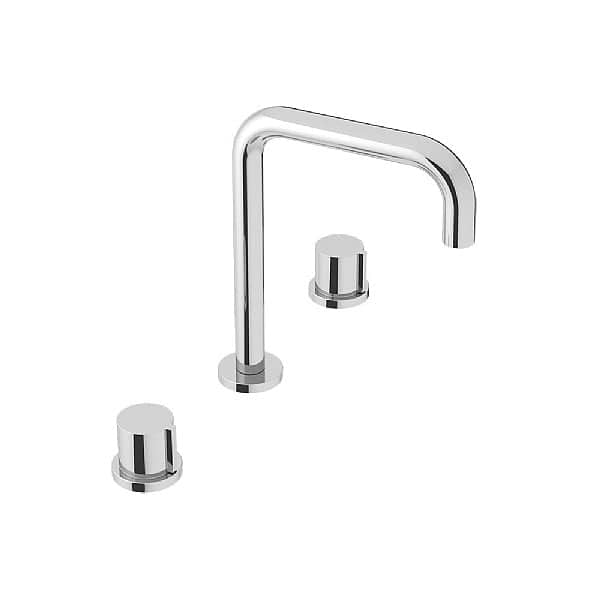 C.P. Hart Pacific Three Piece Basin Mixer Square Spout