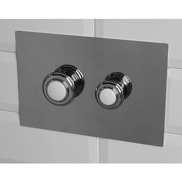 Hart Traditional Dual Push Button Flush Plate