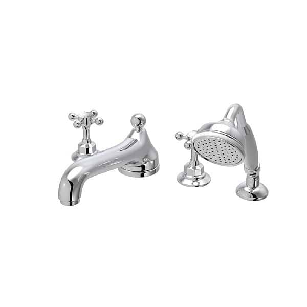 C.P. Hart Original 4-Piece Bath Shower Mixer Low Spout 