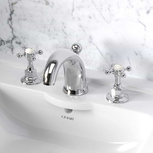C.P. Hart Original 3-Piece High Spout Basin Mixer