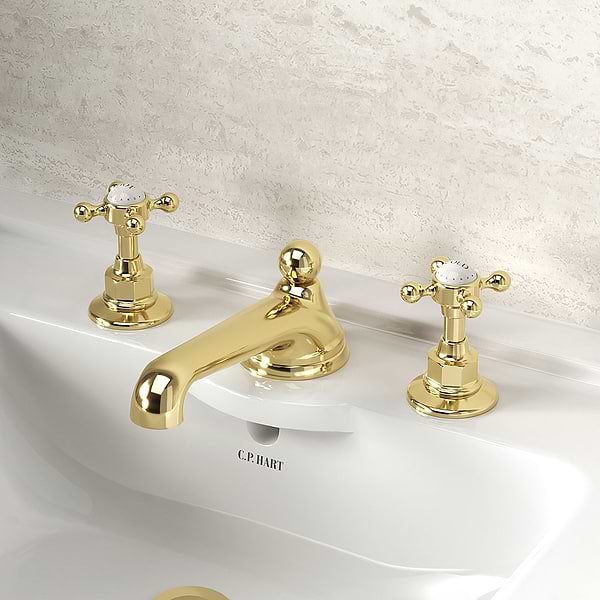 C.P. Hart Original 3-Piece Basin Mixer Low Spout