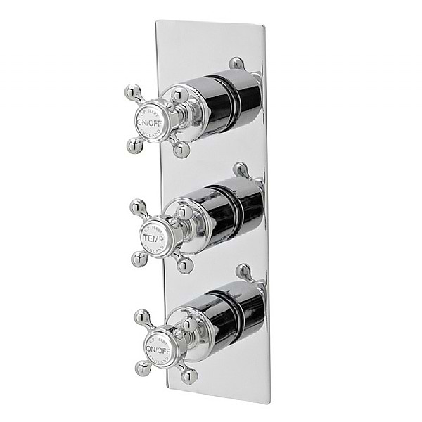 C.P. Hart Foundry Thermostatic Three Outlets Triple Control Shower Valve