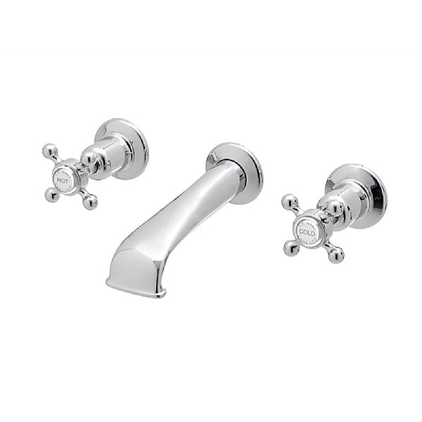C.P. Hart Foundry Wall-Mounted Three Piece Basin Mixer