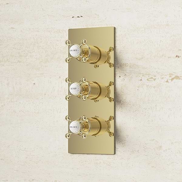 C.P. Hart Original Thermostatic Two Outlets Triple Control Shower Valve