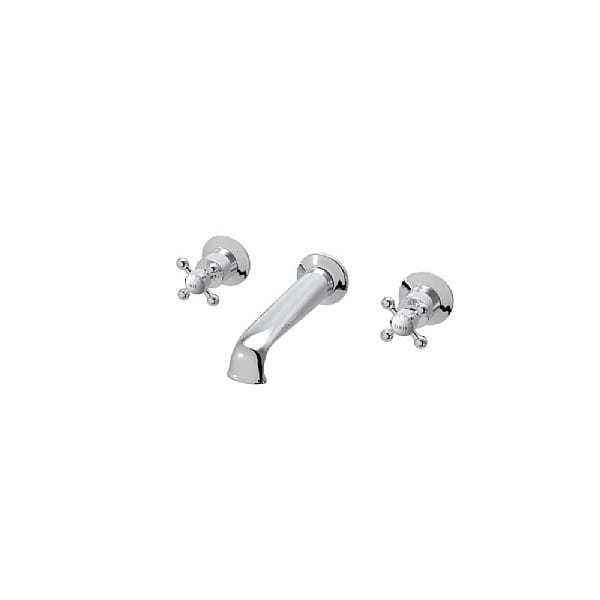 C.P. Hart Original Wall-Mounted 3-Piece Basin Mixer 