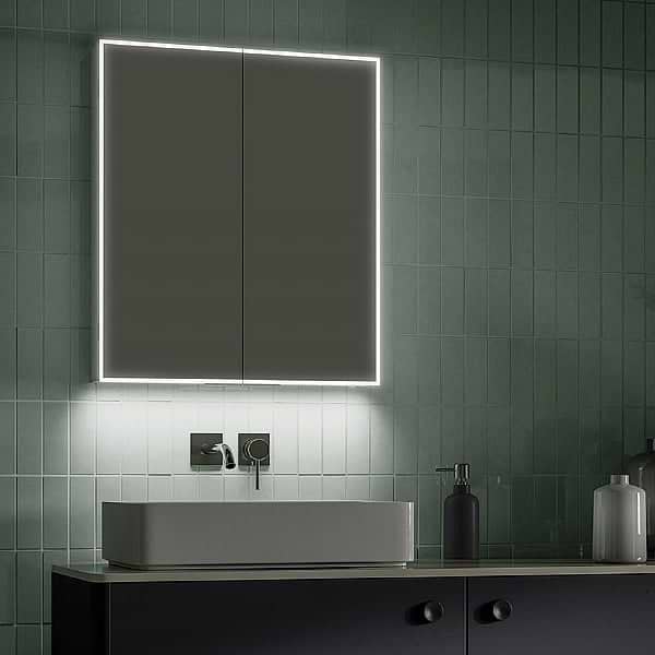 C.P. Hart Blade LED Demisting Mirror Cabinet 600mm