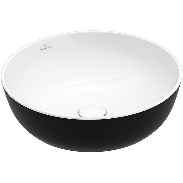 Villeroy & Boch Artis Round Surface-Mounted Washbasin 430mm Coal Black