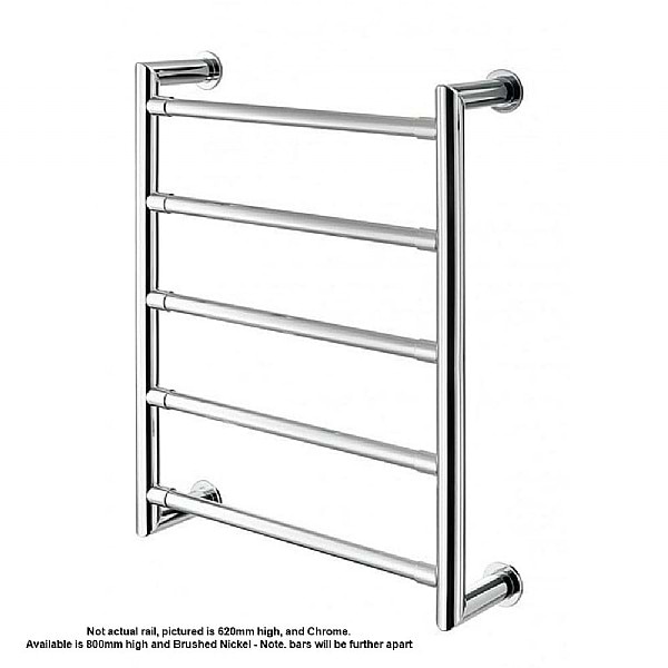 Sterlingham Tura 800x500mm 5 Bar Electric Towel Rail Brushed Nickel
