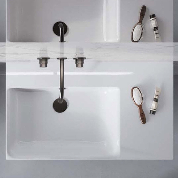 Catalano Premium Left-Hand Washbasin 800 x 470mm 1 Tap Hole Gloss White