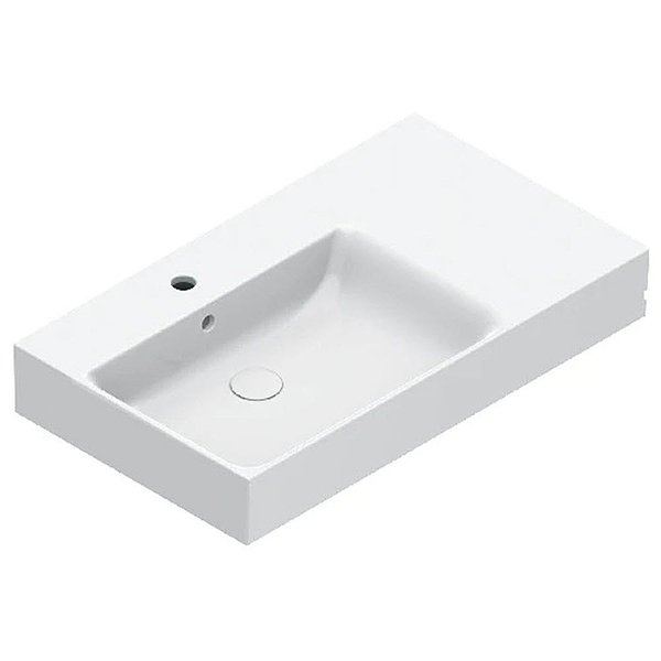 Catalano Premium Left-Hand Washbasin 800 x 470mm 1 Tap Hole Gloss White