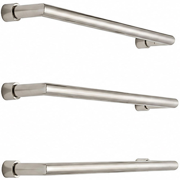 Bard & Brazier D-Rail Floating Heated Towel Rail 3 Bar Brushed Nickel