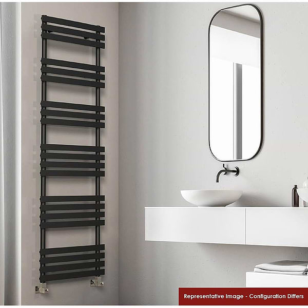 Vogue Arc Electric Heated Towel Rail 1200 x 500mm Matt Black