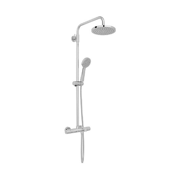 Vado Sirkel Wall Mounted Thermostatic Bath Shower Mixer Column Chrome