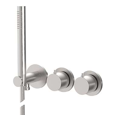 C.P. Hart Spillo Steel Thermostatic Mixer with Handshower & Diverter without Backplate