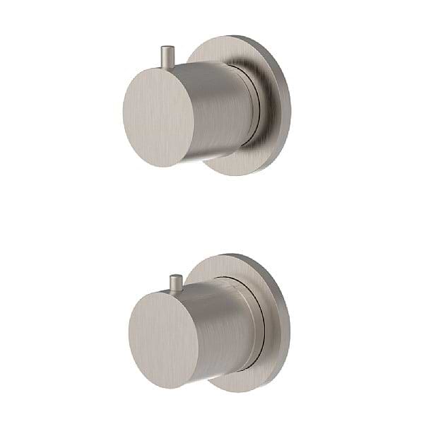 C.P. Hart Spillo Steel 70mm Thermostatic Mixer & Two-Way Diverter without Backplate