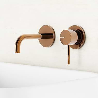 C.P. Hart Spillo Wall-Mounted Single Lever Basin Mixer 122mm Spout with Click Waste