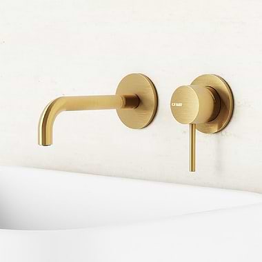 C.P. Hart Spillo Wall-Mounted Single Lever Basin Mixer 152mm Spout with Click Waste