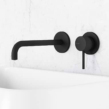 C.P. Hart Spillo Wall-Mounted Single Lever Basin Mixer 202mm Spout with Click Waste