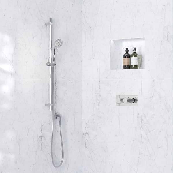 C.P. Hart Spillo Slide Rail Kit with Three Function Handshower & Shower Hose