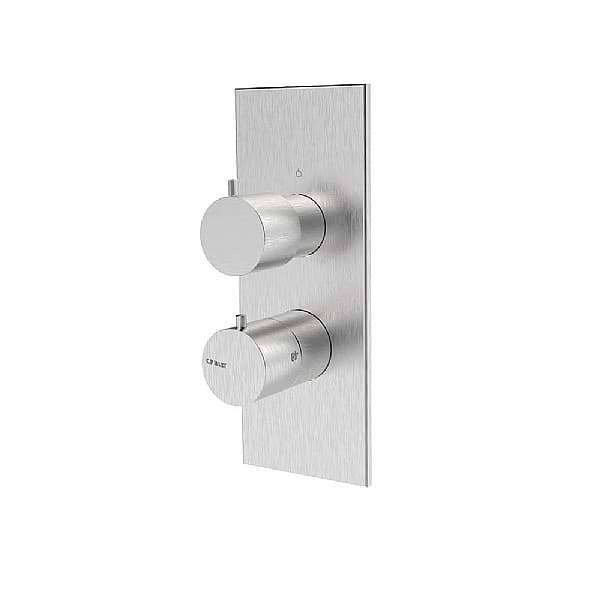 C.P. Hart Spillo Steel One Way Dual Control Thermostatic Shower Valve