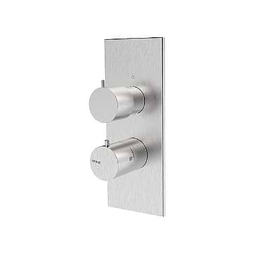 C.P. Hart Spillo Steel One Way Dual Control Thermostatic Shower Valve