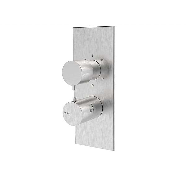 C.P. Hart Spillo Steel Three Way Dual Control Thermostatic Shower Valve 