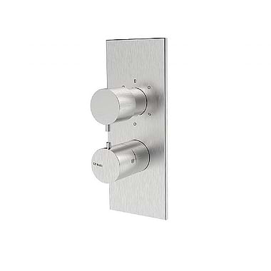 C.P. Hart Spillo Steel Three Way Dual Control Thermostatic Shower Valve 