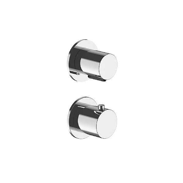 Torino Concealed 1/2 Inch Thermostatic Valve & Two Way Diverter Valve (Vertical)