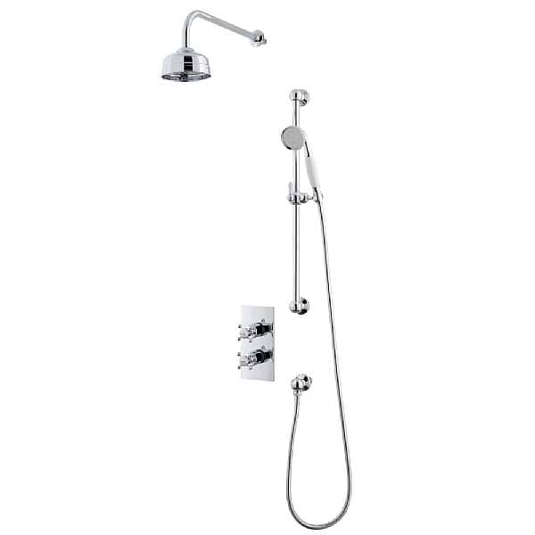 C.P. Hart Original Shower Set (Dual Valve & Diverter, Flexible Kit & Head)