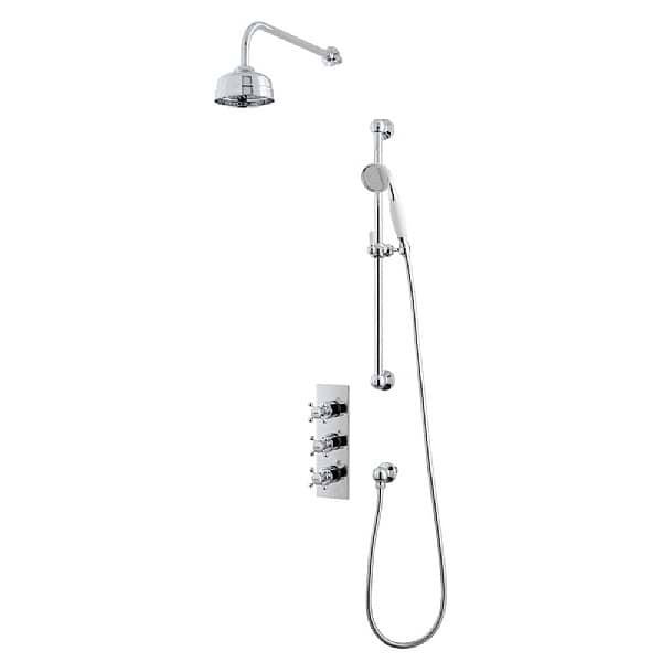 C.P. Hart Original Shower Set (Triple Valve, Flexible Kit & Shower Head)