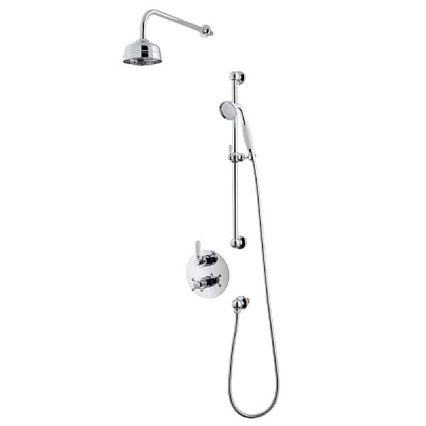 C.P. Hart Waterloo Shower Set (Dual Valve, Flexible Kit & Shower Head)