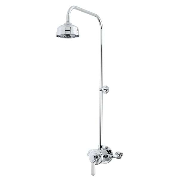 C.P. Hart Waterloo Exposed Thermostatic Shower Valve & Shower Head with 90 Degree Riser
