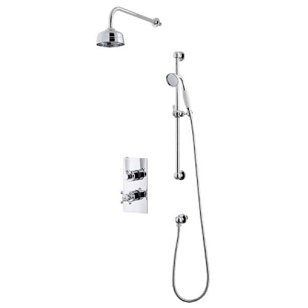 C.P. Hart Waterloo Shower Set (Dual Valve & Diverter, Flexible Kit & Head)