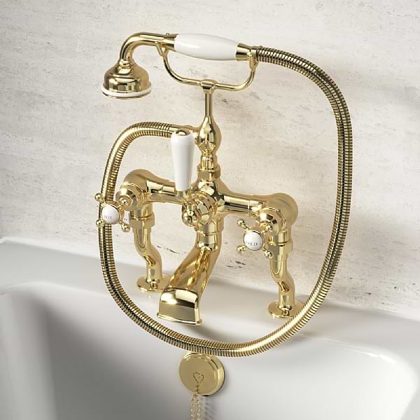 C.P. Hart Original Deck-Mounted Bath Shower Mixer